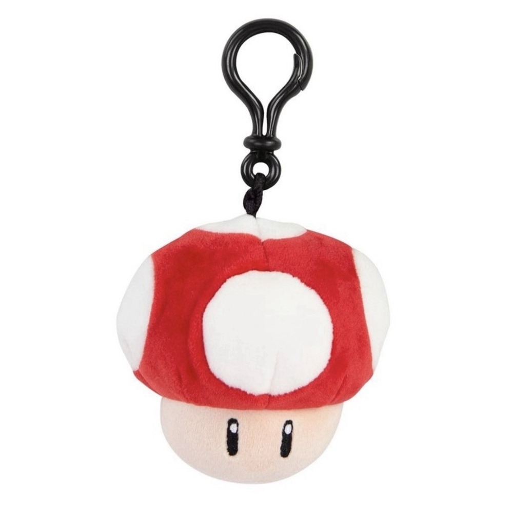 Mario Kart Mushroom Plush Keychain 4" Club Mocchi Tomy NWT